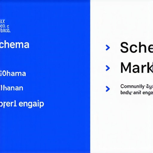 Visual representation of advanced local SEO strategies including schema markup, community involvement, and AI analysis.