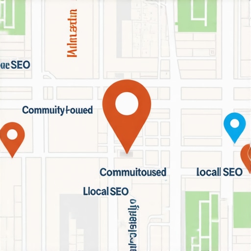 A colorful map emphasizing local business presence in community hotspots.
