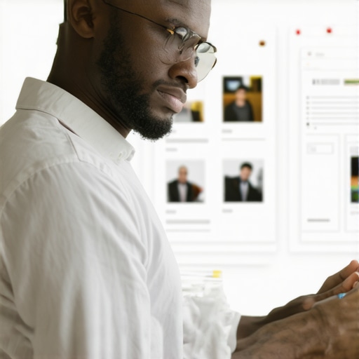 Business owner optimizing GMB profile with photos and details