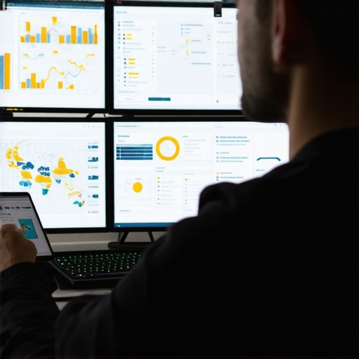 Monitoring Local SEO Metrics Person reviewing maps and analytics for local search visibility