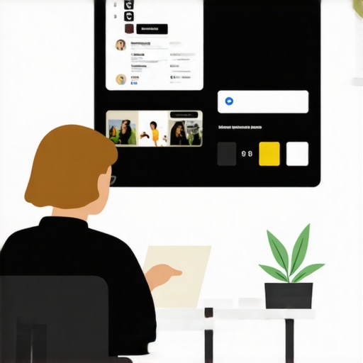 Business owner updating Google My Business listing with images and information