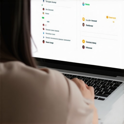 Person reviewing online customer comments for sentiment patterns.