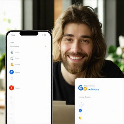 Business owner optimizing Google profile and replying to reviews