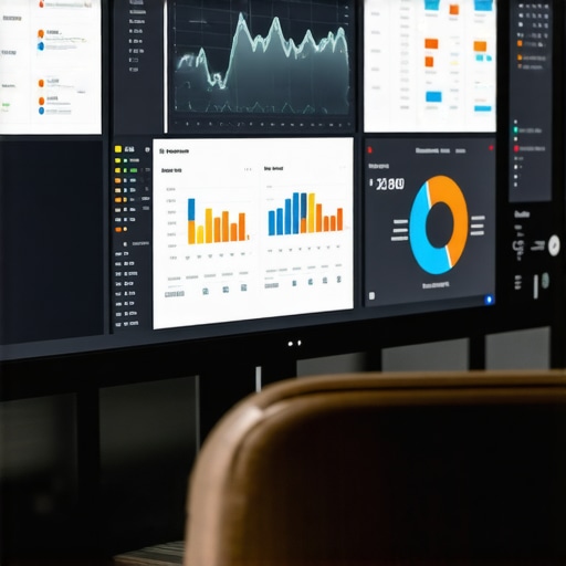 Person analyzing local search data on a computer monitor