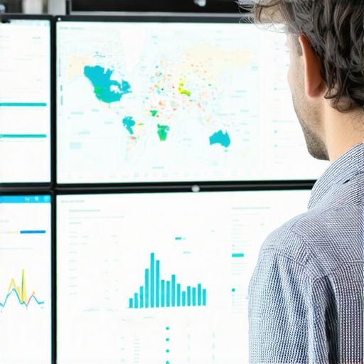 Digital Marketer Analyzing Local Data A person reviewing analytics dashboards focused on local business metrics.