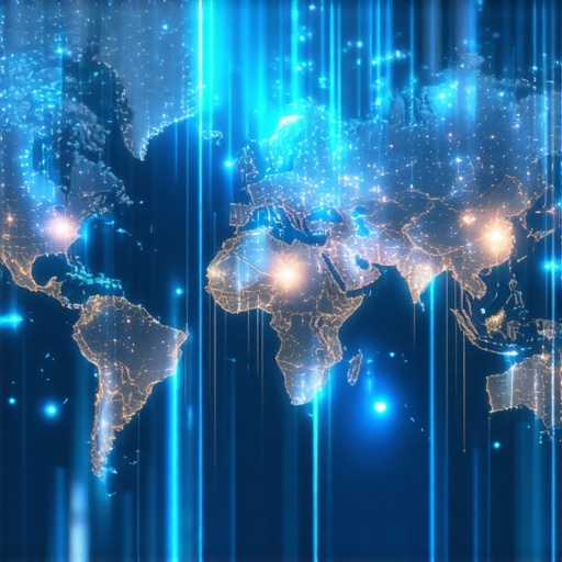 Illustration of interconnected signals and map technology indicating advanced local search strategies