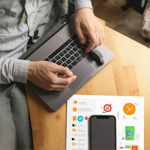 Digital Marketing Tools for Local SEO Person using tools to manage local search and map visibility.